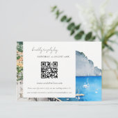 Amalfi Coast Italy Landscape Weddenschap QR Code R Informatiekaartje (Staand voorkant)