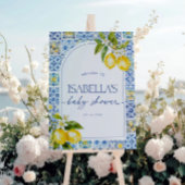 Amalfi Coast Lemon Baby shower Affiche de bienvenu