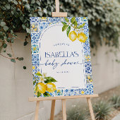 Amalfi Coast Lemon Baby shower Affiche de bienvenu