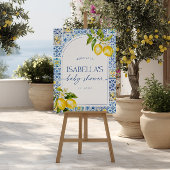 Amalfi Coast Lemon Baby shower Affiche de bienvenu