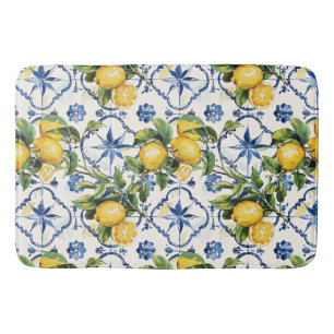 Amalfi Coast Lemon en Tegels Patroon Badmat