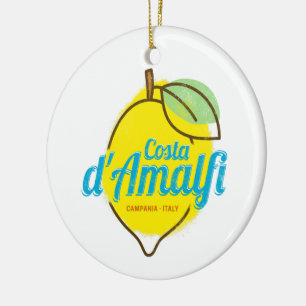 Amalfi Coast Lemon Italië Costa d'Amalfi Keramisch Ornament
