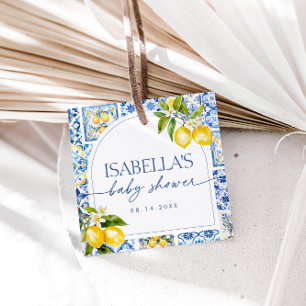 Amalfi Coast Lemon Mediterraan Baby shower Bedankjes Labels