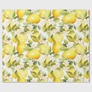 Amalfi Coast Lemon Pattern Cadeaupapier