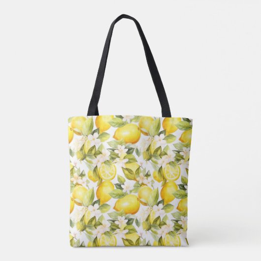 Amalfi Coast Lemon Pattern Draagtas (Achterkant)