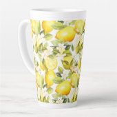 Amalfi Coast Lemon Pattern Latte Mok (Linkerhoek)