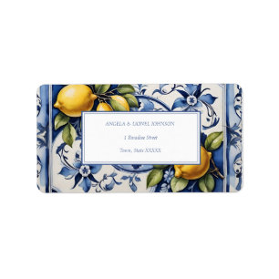 Amalfi Coast Lemon Tegels Italië Gepersonaliseerde Etiket