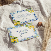 Amalfi Coast Lemon Thank You Card