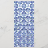 Amalfi Coast Lemons Blue White Tiles Baby shower Menu (Achterkant)