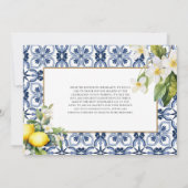 Amalfi Coast Mediterraanse citroen bedankje Bedankkaart (Achterkant)