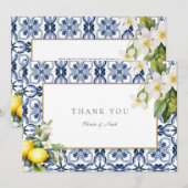 Amalfi Coast Mediterraanse citroen bedankje Bedankkaart (Voorkant / Achterkant)