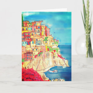 Amalfi Coast of Italy Greeting Card by artist Kaart