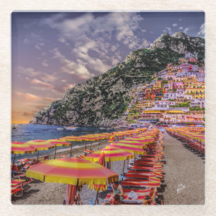 Amalfi Coast Positano Europe Travel Lover Glazen Onderzetter