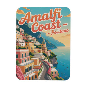 Amalfi Coast Positano Vintage Magneet