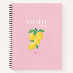 Amalfi Coast, Preppy Art, Roze, Reizen Notitieboek