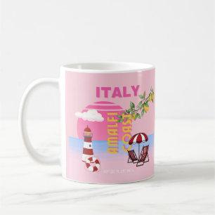 Amalfi Coast, Preppy Reizen, Roze Koffiemok