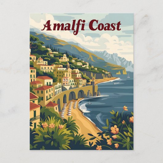 Amalfi Coast Reizen Briefkaart (Voorkant)