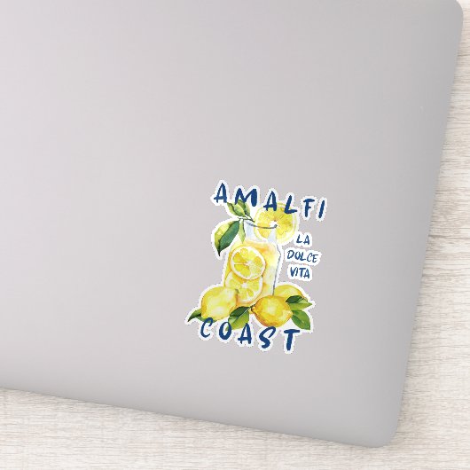 Amalfi Coast Sticker – La Dolce Vita Limoncello (Détail)