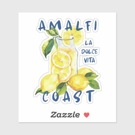 Amalfi Coast Sticker – La Dolce Vita Limoncello  (Vel)
