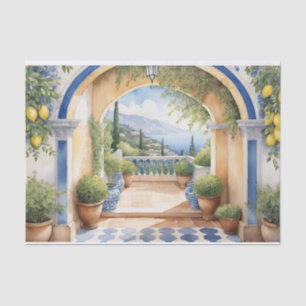 Amalfi Coast Uitzicht Mediterraan Tissuepapier