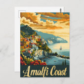 Amalfi Coast zonsondergang Briefkaart (Voorkant / Achterkant)