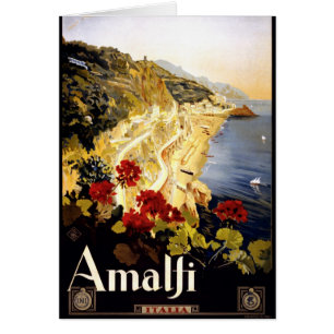 Amalfi Coastline Italien Travel Poster 1910 - 1920