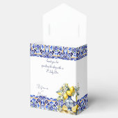 Amalfi Italiaans blauw tegels citroenen bruiloft g Bedankdoosjes (Geopend)