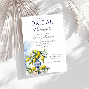 Amalfi Italiaans blauw vaas citroenen vrijgezellen Kaart