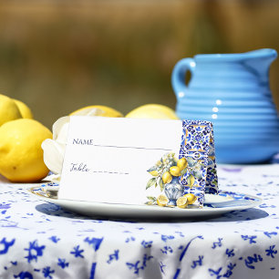 Amalfi Italiaanse blauwe tegels citroenen naam en