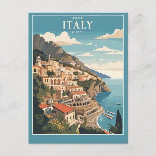 Amalfi Italiaanse kust Briefkaart (Voorkant)