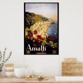 Amalfi  Italiaanse reisposter Poster (Keuken)
