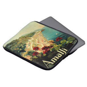 Amalfi Italian Coast, Vintage Travel Poster Italië Laptop Sleeve