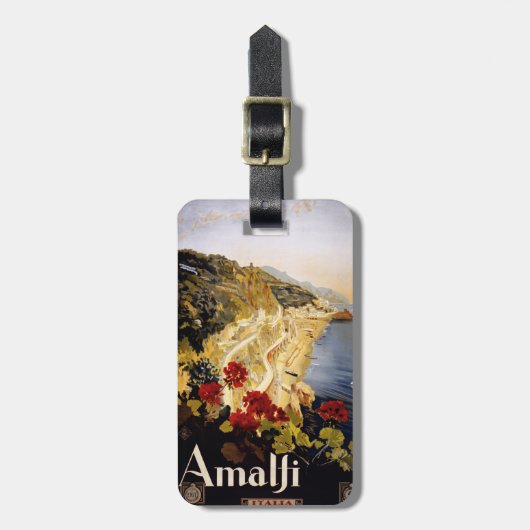 Amalfi Italië aangepast bagagelabel (Voorkant verticaal)