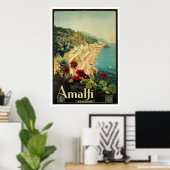 Amalfi, Italie affiche de voyage vintage (Bureau à domicile)