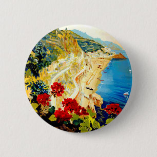 Amalfi Italië - Europa - Reizen Ronde Button 5,7 Cm