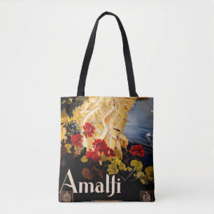 Amalfi Italië Reisposter Art Graphic Draagtas