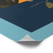 Amalfi Italië Retro Reizen  Poster (Hoek)