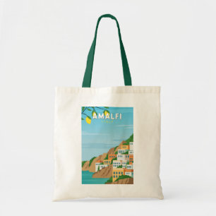 Amalfi Italië Retro Travel Art  Tote Bag