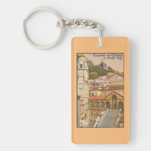 Amalfi, Italië Sleutelhanger Vintage Travel Briefk