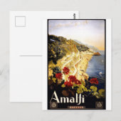 Amalfi Italië Vintage Travel Briefkaart (Voorkant / Achterkant)