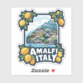 Amalfi Italië Vintage Travel Sticker (Vel)