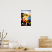 Amalfi Italië — vintonijnreis Poster (Keuken)