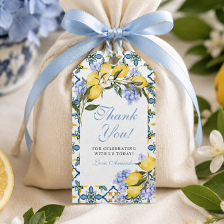 Amalfi-kust Citroen Italiaanse Bruiloftsfeest Favo Cadeaulabel