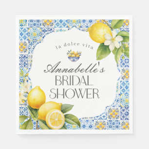 Amalfi Kust Italiaans Bruidsfeest Tafel Decoratie Servet