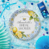 Amalfi-kust Italiaans Bruidsmeisjesfeest Tafel Dec Papieren Bordje (Feest)