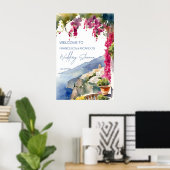 Amalfi kust Italiaans bruiloft douche welkom Poster (Thuiskantoor)