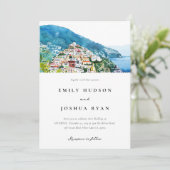 Amalfi kust Italiaanse bruiloft Kaart (Staand voorkant)