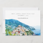 Amalfi kust Italiaanse bruiloft Save The Date (Achterkant)