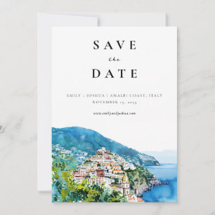 Amalfi kust Italiaanse bruiloft Save The Date