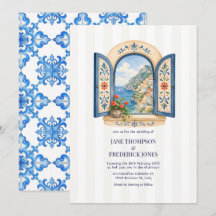 Amalfi-kust Italiaanse Mediterrane Huwelijk